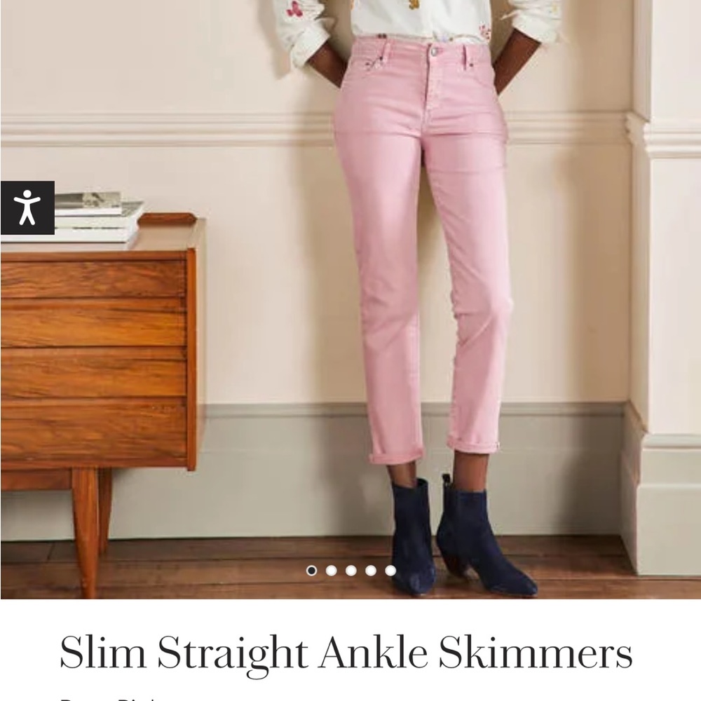 NWT Biden Denim Slim Straight 10 Regular posey pink